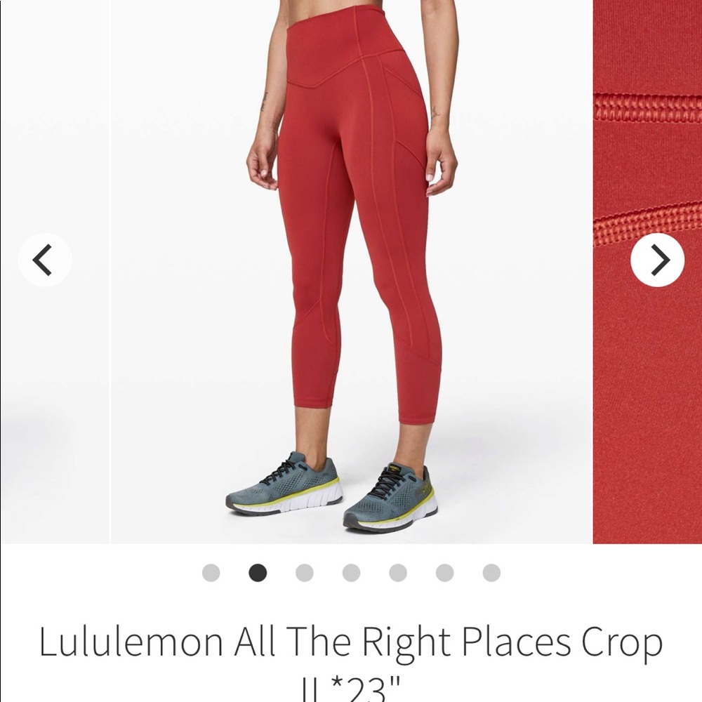 All the Right Places High-Rise Crop 23" size 8 color cayenne